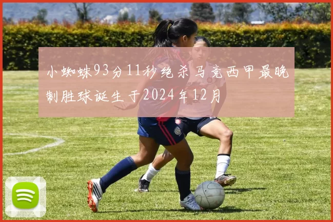 小蜘蛛93分11秒绝杀马竞西甲最晚制胜球诞生于2024年12月